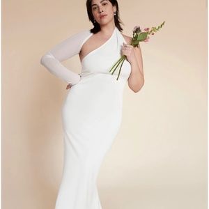 Asymmetrical off-white dress MarcellaNYC/ wedding dress